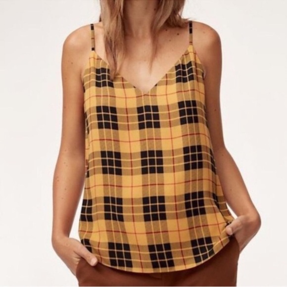 Aritzia Babaton Everly Camisole Plaid Sz M - Picture 1 of 5